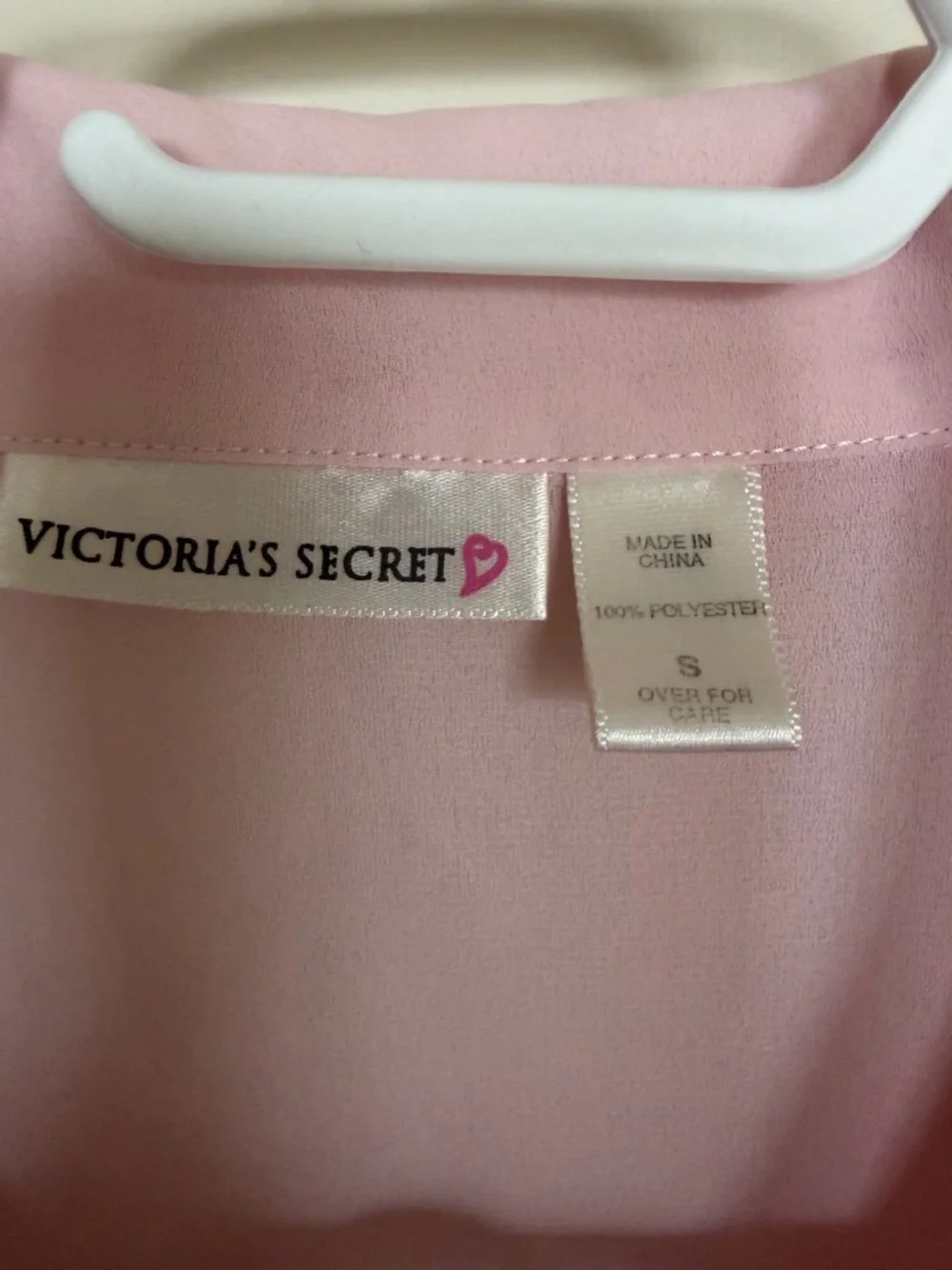 Victoria’s Secret Baby Pink Pajama Set Small Sheer Top Floral Embroidered Shorts - Picture 4 of 9